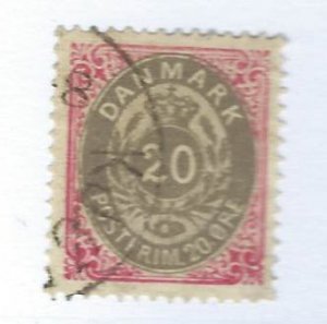 Denmark  SC#31 Used F-VF SCV$32.50.....Check a bargain!