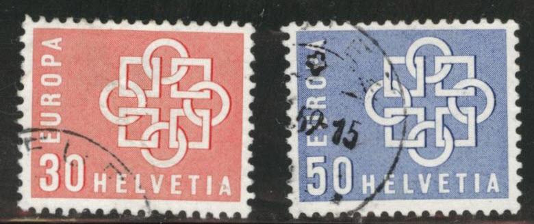 Switzerland Scott 374-75 European Unity set from 1959