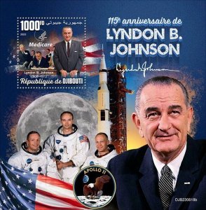 2024 04- DJIBOUTI - LYNDON B JOHNSON  155TH       1V complet set    MNH **