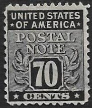 US #PN16 70c Postal Note ~ MNH