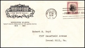 Scott 832 $1.00 Wilson House Of Farnum FDC Typed Address Planty 832-45