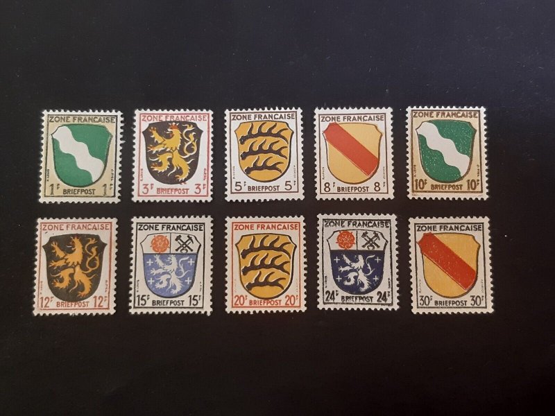 French Occupation Zone 1945. - Coat of arms ** MNH Full set