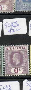 ST LUCIA (P2403B)  KGV  6D   SG 84      MOG 