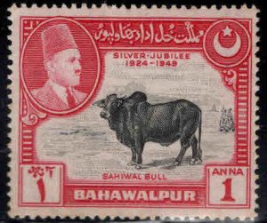 Pakistan State of Bahawalpur Scott 25 MH* Bulll stamp