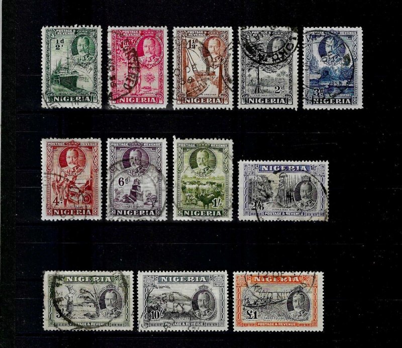 NIGERIA 1936 SG 34/45 USED Cat £450