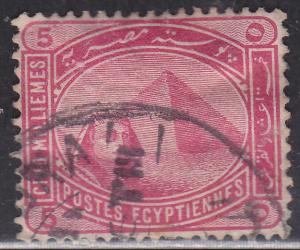 Egypt 48 Sphinx and Pyramid 1888
