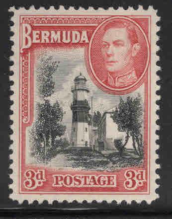 BERMUDA Scott 121 MH* 1938 Lighthouse stamp CV $16