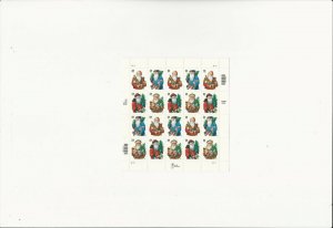 US Stamps/Sheet/Postage Sct #3540b Christmas Santas MNH F-VF OG  FV $6.80