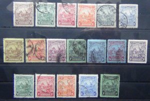 Barbados 1925 - 1931 set to 3s Used + P13.5 x P12.5 (2s tone spots see photo)