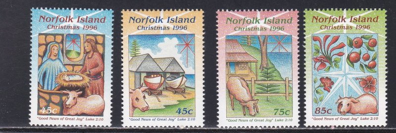 Norfolk Island #  610-613, Christmas, NH, 1/2 Cat.