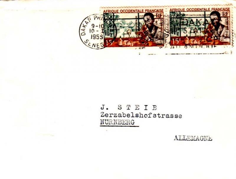 French West Africa 15F Medical Laboratory (2) 1956 Dakar Principal, Senegal t...