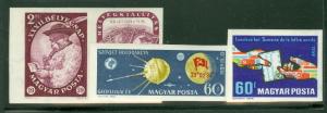 HUNGARY #1261a-63, 1959, Stamp Day, Moon Landing Imperf