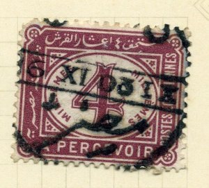 EGYPT;  1889 early Postage Due issue 4m. used value