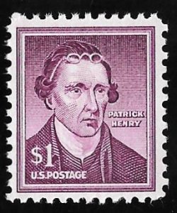 1052 1 Dollar 1955 Patrick Henry Stamp Mint OG NH EGRADED VG-F 67