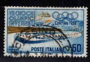 Italy Scott 708 Used 1956 Cortina Winter Olympic stamp