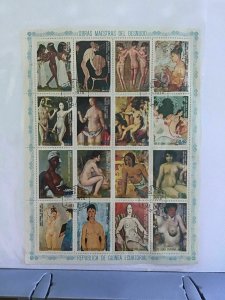 Rep de Guinea Ecuatorial 1974 Nude Masterpieces  Stamps Sheet R26002