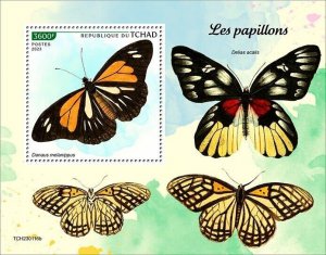 2023/04- CHAD - BUTTERFLIES     1V complet set    MNH ** T
