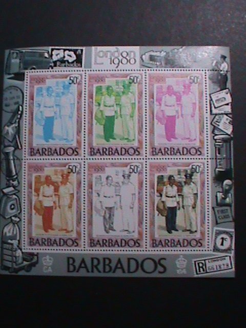 ​BARBADOS-1980-SC#533-LONDON'80 INTERNATIONAL STAMP SHOW MNH-S/S-VERY FINE