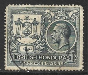 British Honduras, Scott #90; 4c King George V, Used