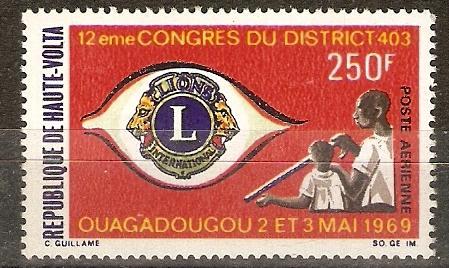 1969 Upper Volta Scott C65 Lion's Club MNH