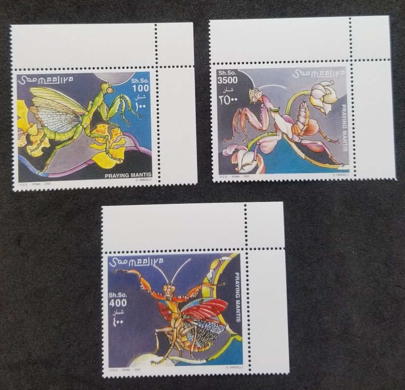 *FREE SHIP Somalia Mantis 2002 Insect Flower (stamp margin) MNH