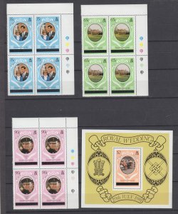 Z4987 JL stamps 1981 caicos blk,s 4 set + s/s mnh ovpt,s #8-11 royality