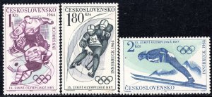 1447 - CZECHOSLOVAKIA 1964 - Winter Olympic Games-Innsbruck - Austria - MNH Set