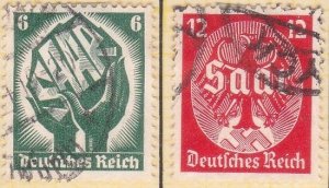 1934 GERMANY SAAR (Mi#544-545) USED
