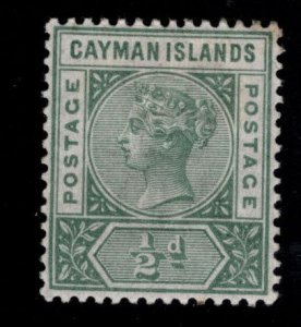 Cayman Islands Scott 1 MH* Queen Victoria 1900 stamp