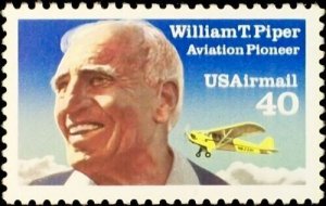 1993 40c William T. Piper, Aviation Pioneer Scott C132 Mint F/VF NH