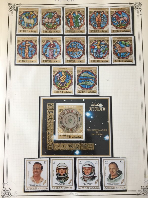 AJMAN Space Rockets MNH Used+Blocks (Apx 80+Stamps) Apr 1617 