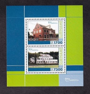 Surinam   #1261  MNH 2001  sheet  Paramaribo buildings