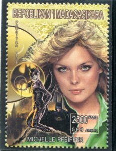 Malagasy 1999 AMERICAN Cinema Michelle Pfeiffer 1 value Perforated Mint (NH)