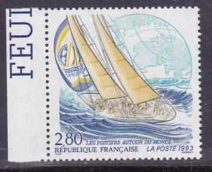 France 1993 2.50fr Yacht 'La Posta' Whitbread Trans-Global Race Sailing   VF/NH