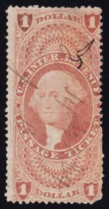 US Scott R74c $1.00 Passage Ticket Revenue Stamp Used Lot AR0125 bhmstamps 