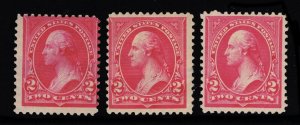 GENUINE SCOTT #267 266 267 F-VF MINT OG H 1895 FIRST BUREAU SET OF 3 STAMPS