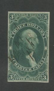 1862 United States Internal Revenue Charter Party Stamp #R85a Used F/VF