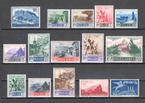 1950 San Marino, complete vintage, new stamps, 15 values - MNH **