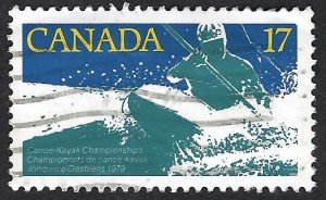 Canada #833 17¢ Canoe-Kayak Championships (1979). Used.