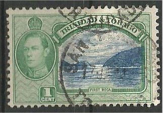 TRINIDAD AND TOBAGO, 1938, used 1p, George VI  Scott 50