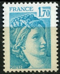 France Sc#1574 MNH, 1.70f grnsh bl, Sabine (1978)