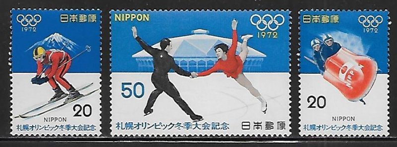 Japan 1103-5 1972 Winter Olympics set MNH