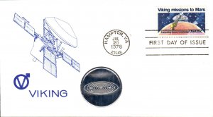 #1759 Viking Missions to Mars Medallion FDC