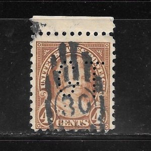 #585 Used Single Perfin