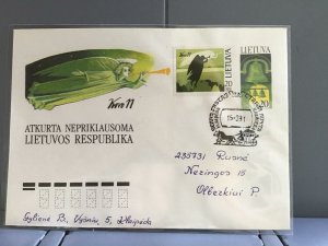 Lithuania 1991 stamps cover R29362