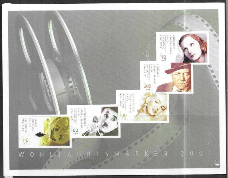 Germany #B894b Film Stars booklet Pane (MNH) CV $14.00
