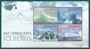 AAT 2011 Icebergs, MS MNH  #L154e,SGMS202