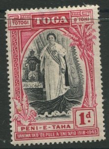 STAMP STATION PERTH Tonga # 82 Queen Salote 1943 - Used CV$1.10