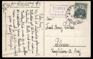 Czech Sudetenland 1938 Jeschken Reichenberg Propaganda Card 90675