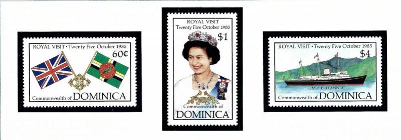 Dominica 915-17 MNH 1985 Royal Visit